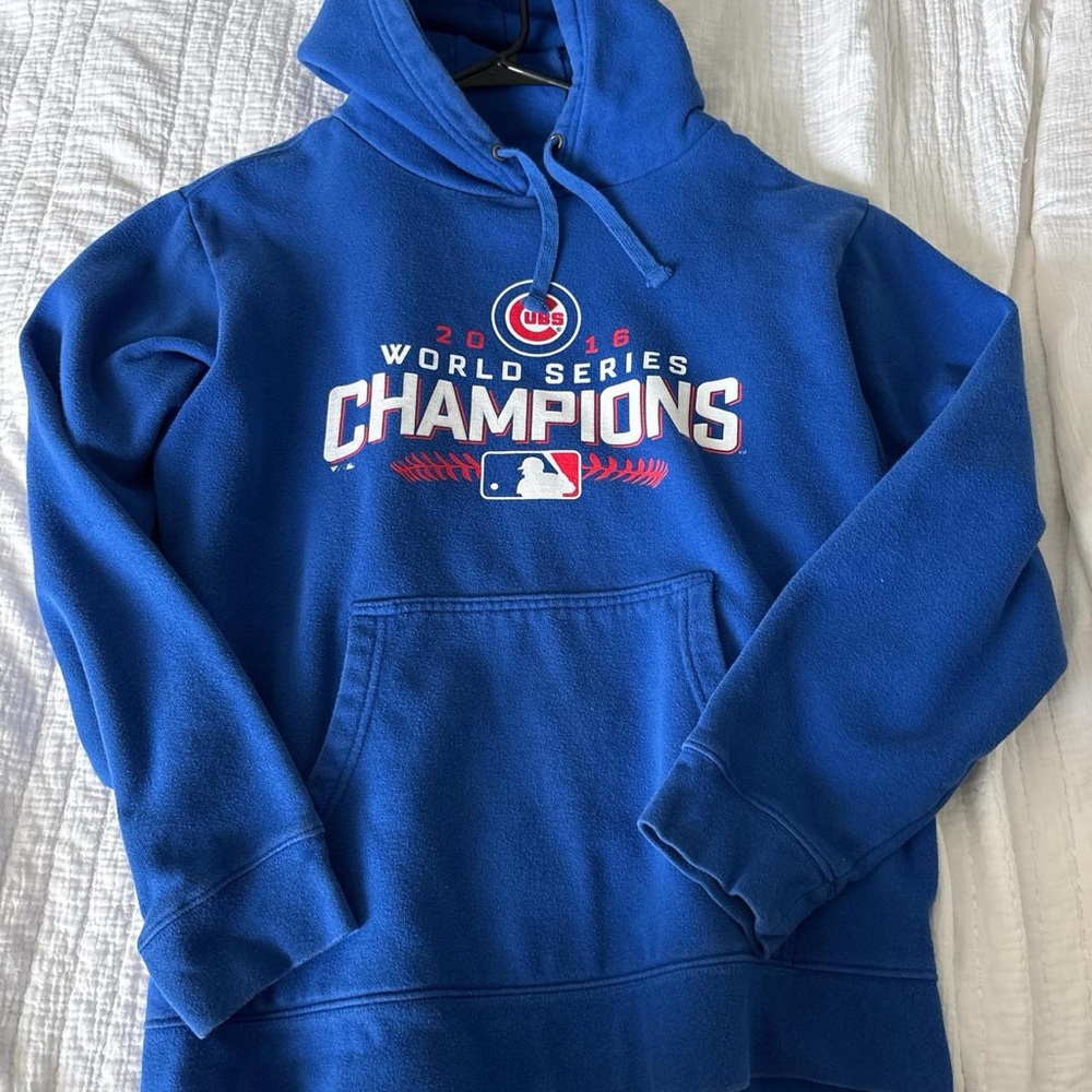 Vintage Chicago Cubs World Series Champions 2016 Hoodie,Size L Used, Good Cond.
